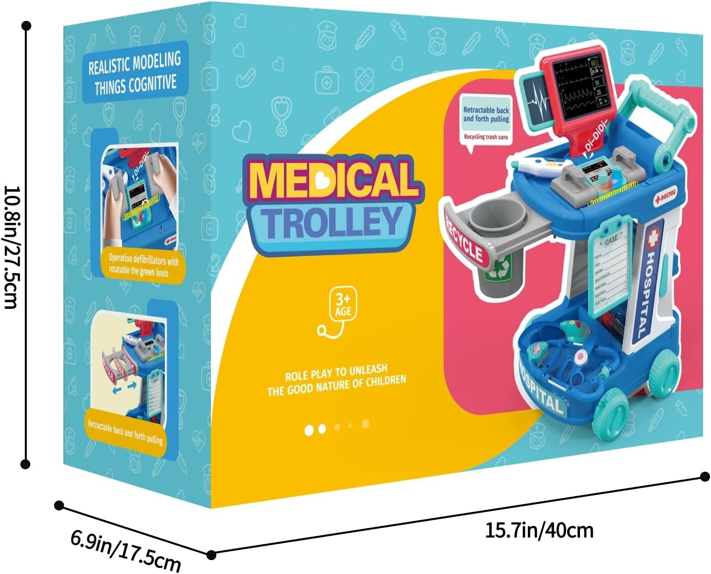 Multifunctional Kids Doctor Set with Cart and Accessories - Educational Toys