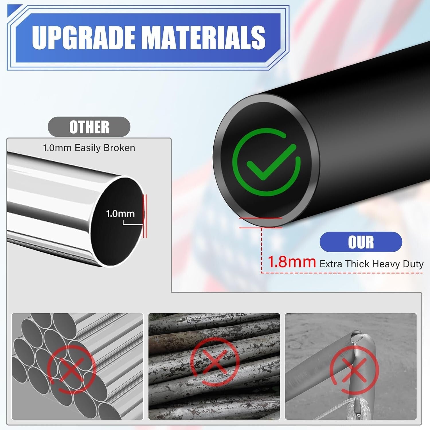 Sturdy 20FT Aluminum Flag Pole Kit with Golden Ornament & Durable Accessories