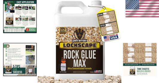Powerful 2.5 Gallon Rock Glue - Easy Spray Application for Durable Landscaping