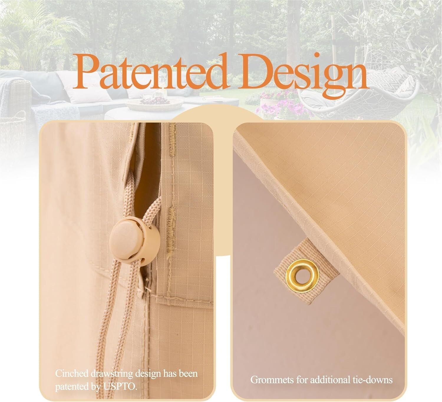 Heavy-Duty Waterproof Patio Table Cover 136x88in - Fade & Wind Resistant