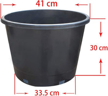 Load image into Gallery viewer, 15 Gal HDPE Nursery Pots with Drainage Holes - Ideal for Hydroponics &amp; Soil