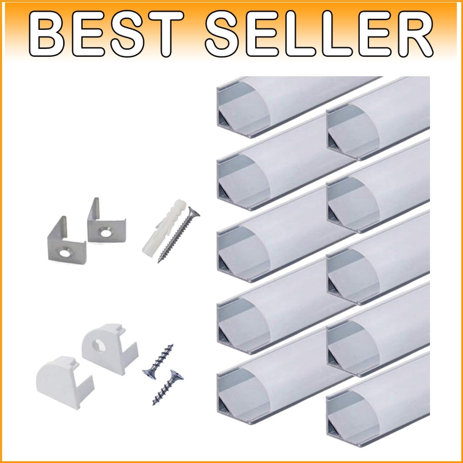 Elegant 2M V Shape Aluminum LED Channels for Simple & Stylish Lighting Solutions