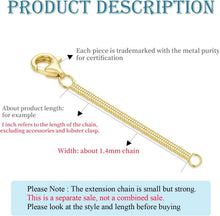 Load image into Gallery viewer, Versatile 14k Gold Necklace &amp; Bracelet Extender Chain - Hypoallergenic Design