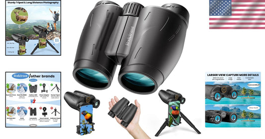 Lightweight 30mm Waterproof Binoculars with Tripod for Bird Watching & Concerts