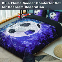 Load image into Gallery viewer, Stylish Twin Comforter Set 66x90 – 2-Piece Soccer Design for Boys and Girls