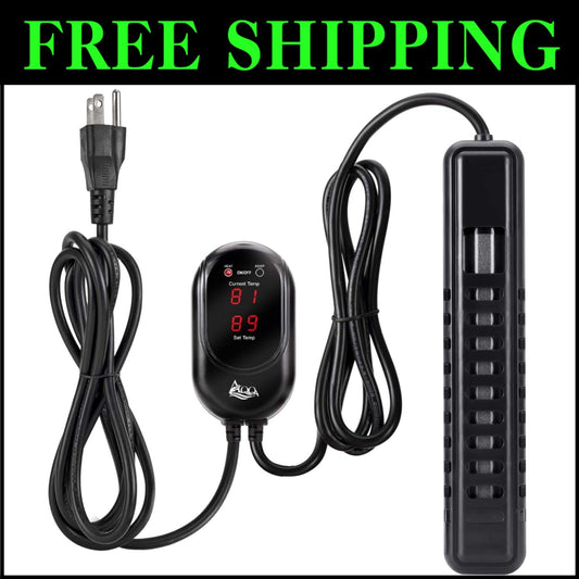 Automatic 200W Aquarium Heater with Temp Setting & Dry Protection Features