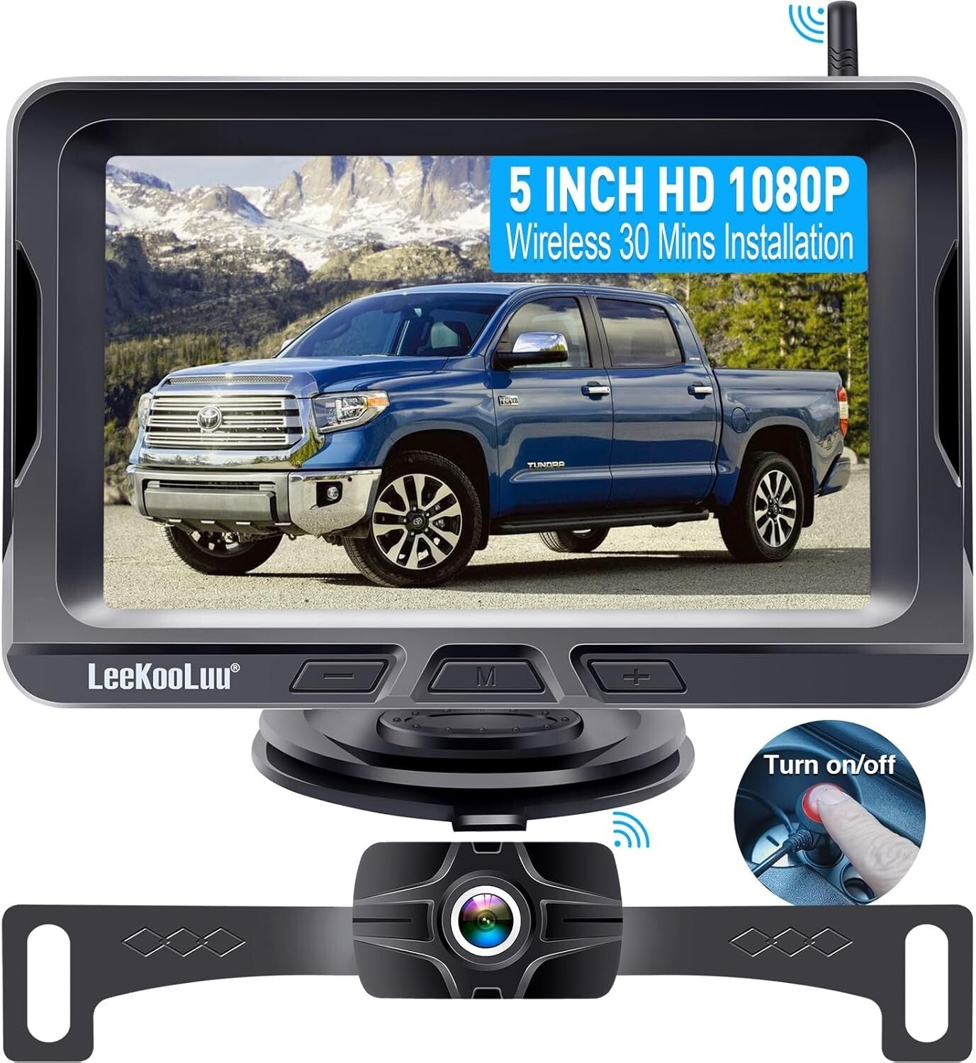Effortless Install 1080P Wireless Backup Camera & 5" Monitor for Safe Reversing