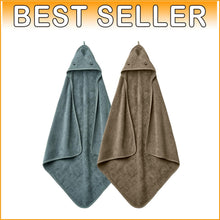 Load image into Gallery viewer, Super-Soft Organic Hooded Baby Towels 2-Pack - Perfect for Newborns &amp; Toddlers