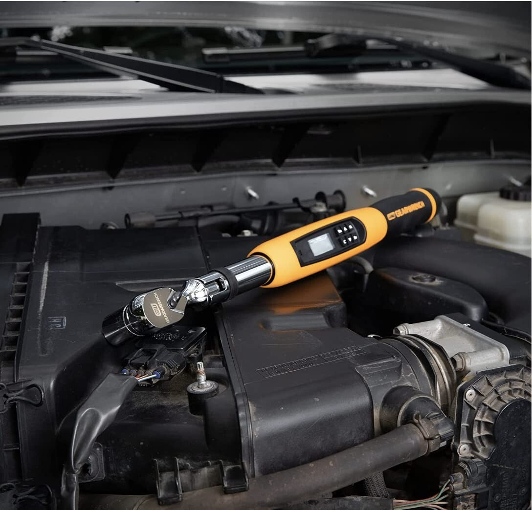 Electronic Torque Wrench with Angle - Flex Head, 3/8", for Accurate Measurements