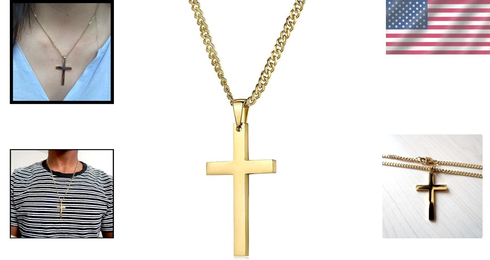 Lightweight 18K Gold Chain Necklace with Solid Clasp - Perfect for Men & Women