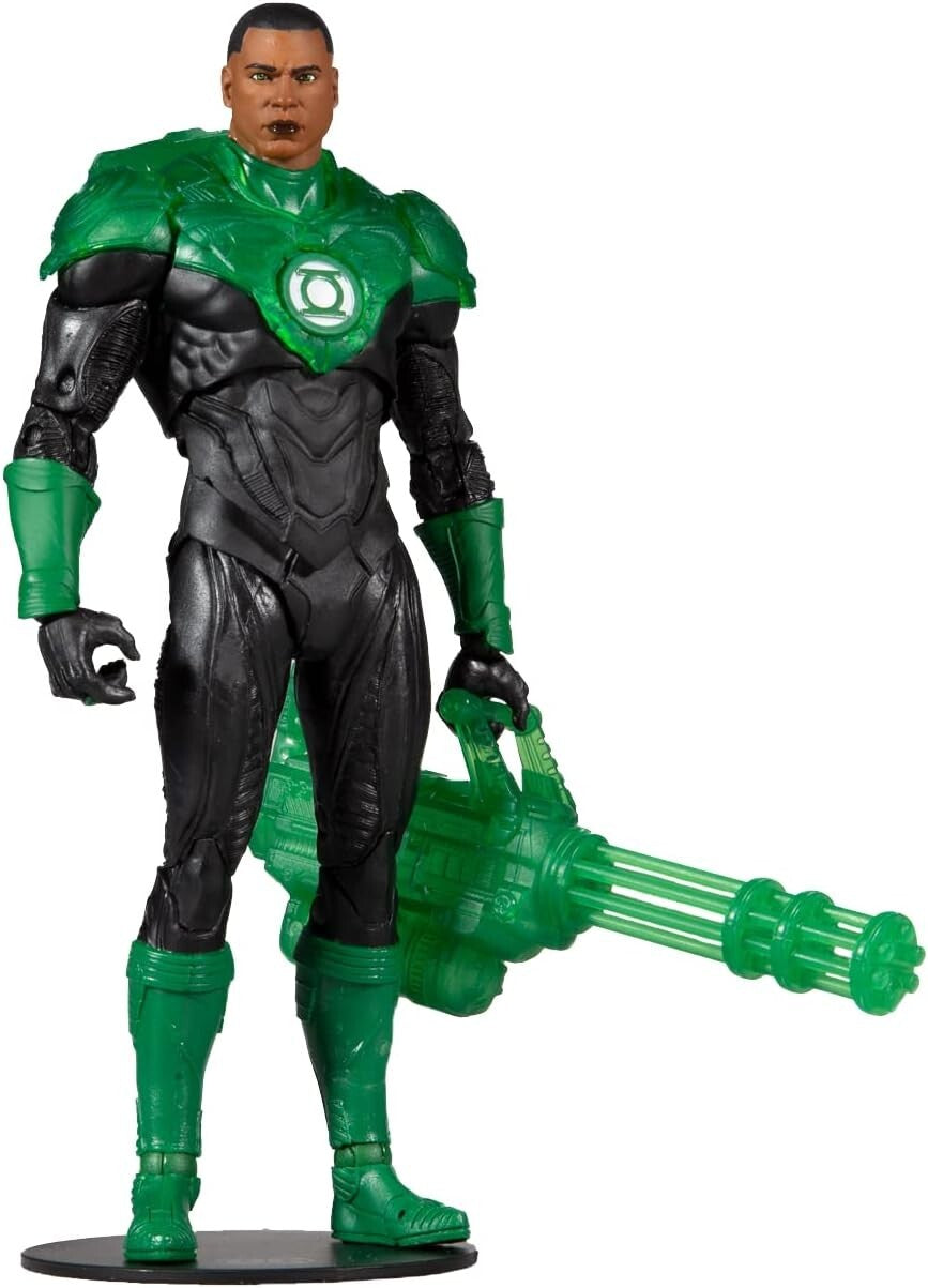 DC Multiverse John Stewart Green Lantern Action Figure with Collectible Art Card