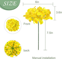 Load image into Gallery viewer, Long-Lasting Yellow Hydrangea Heads with Adjustable Stems - Perfect for Events