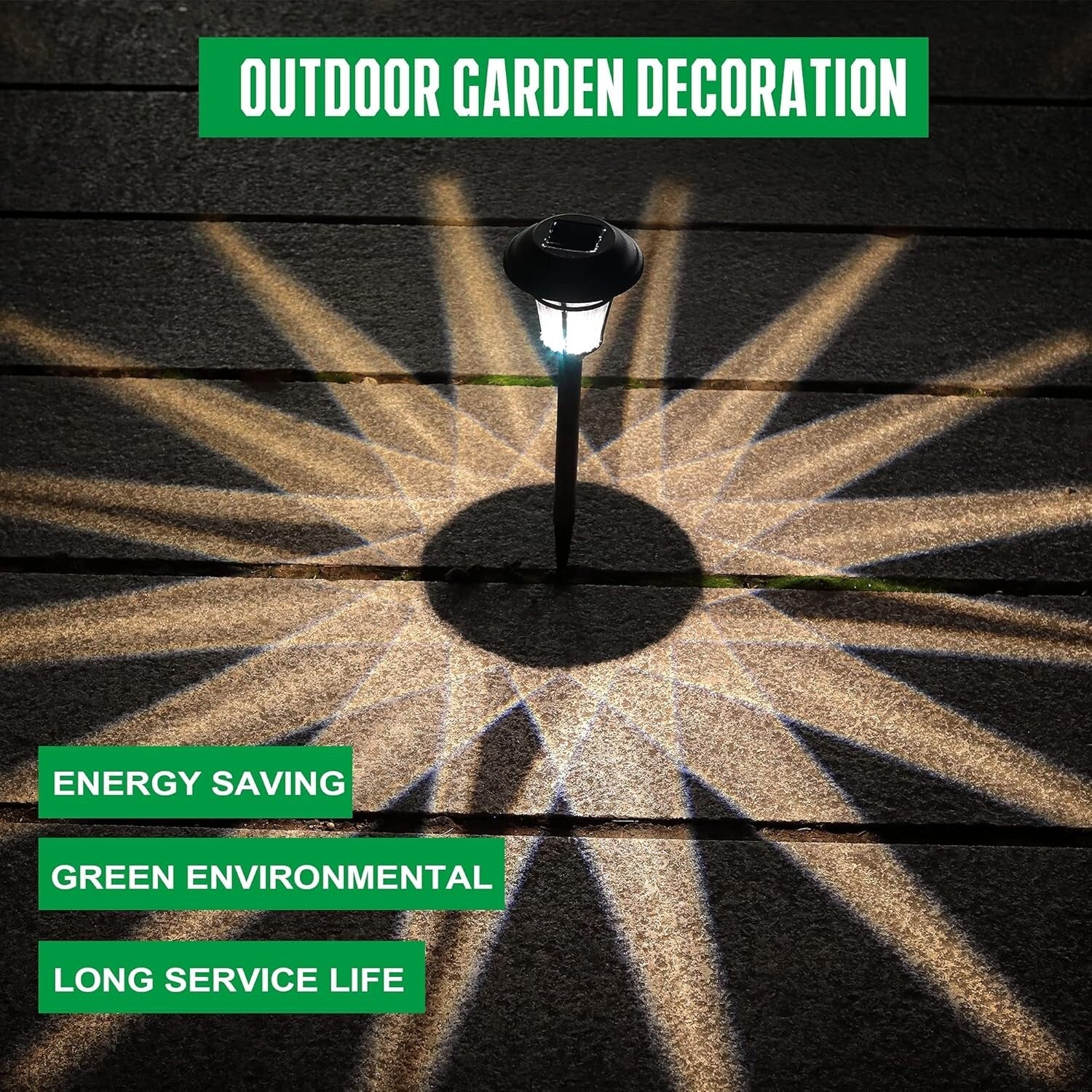 Stylish 12 Solar Garden Lights - Cordless, Waterproof Outdoor Pathway Lighting