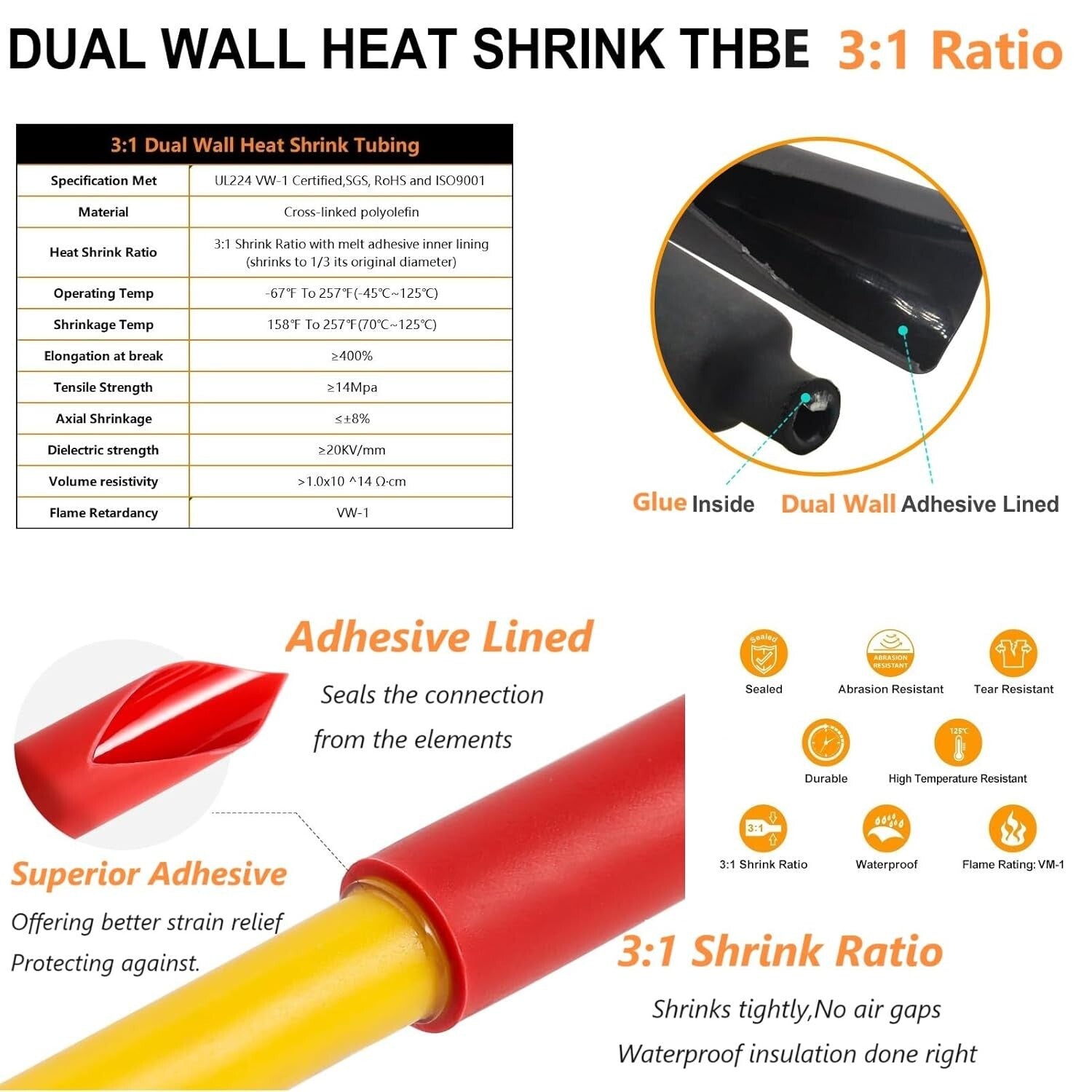 Versatile 132 PCS Non-Insulated Butt Splice Connectors - Crimp & Solder Options