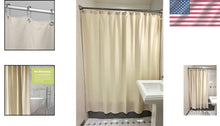 Load image into Gallery viewer, American-Made Cotton Shower Curtain Natural | 70" x 74" Perfect for Any Bathroom