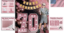 Load image into Gallery viewer, Large Modern Foam Pink Marquee Numbers 70 - Perfect for Birthday and Anniversary