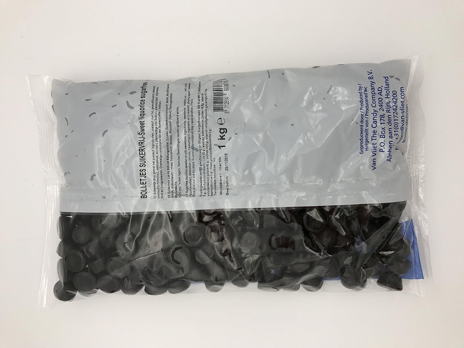 Deliciously Sweet 2.2lb deBron Sugar-Free Licorice Drops - Shareable Snacks