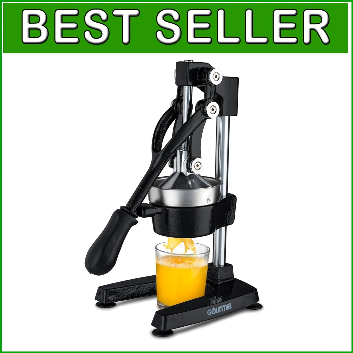 Cast Iron Citrus Juicer with Non-Skid Base - Ideal for Home and Commercial Use