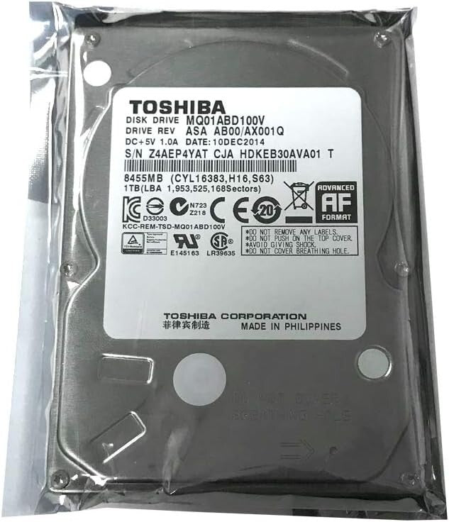 1TB 5400 RPM SATA 2.5" Hard Drive - Portable Storage for Laptops & Notebooks