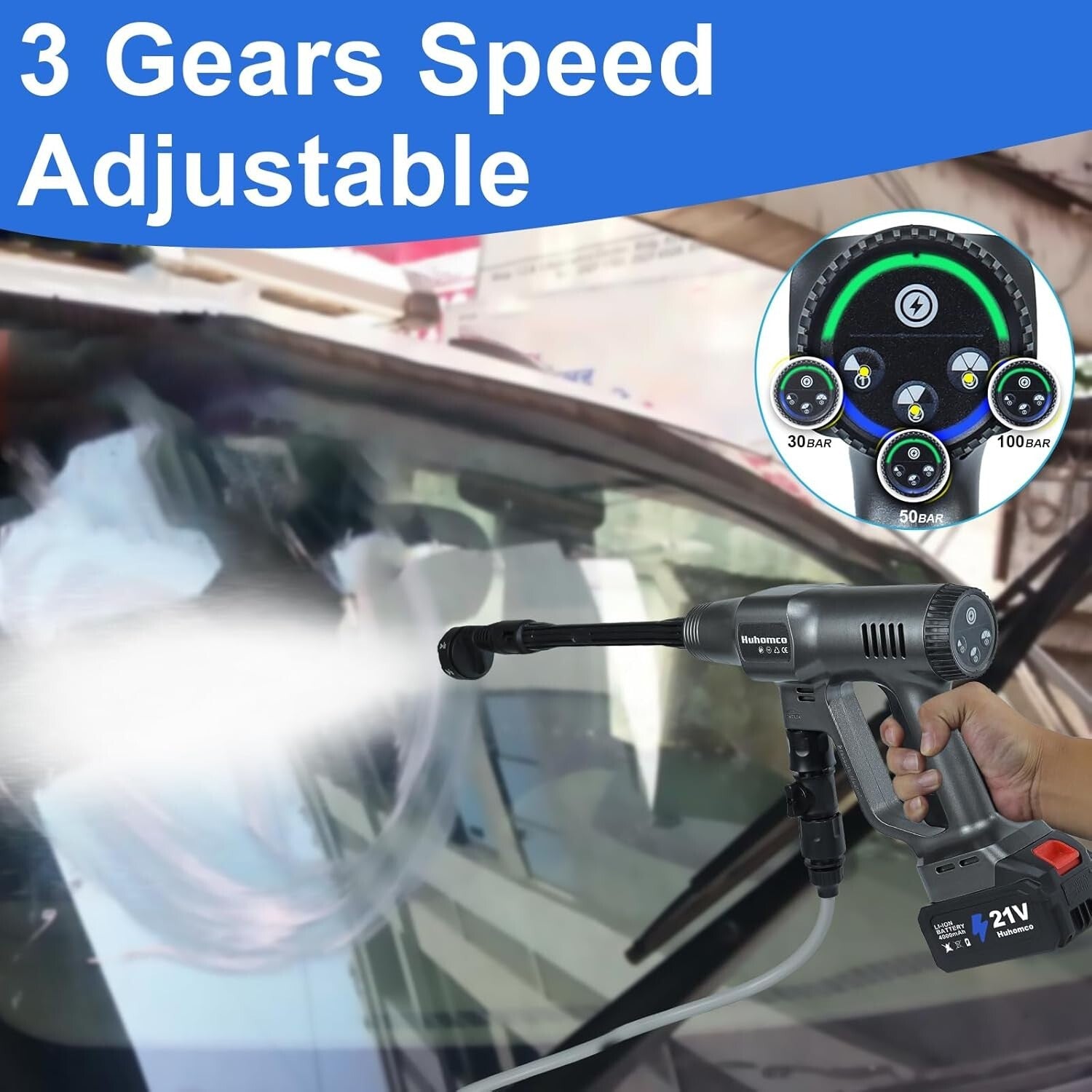 Lightweight 1450PSI Cordless Pressure Washer with Self-Priming Functionality