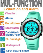 Load image into Gallery viewer, Unisex Waterproof Watch with 8 Vibrating Alarms - Ideal for Medication Reminders