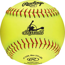 Load image into Gallery viewer, Raised Seam Batting Practice Softballs - 11" &amp; 12" Sizes, Durable &amp; Lightweight