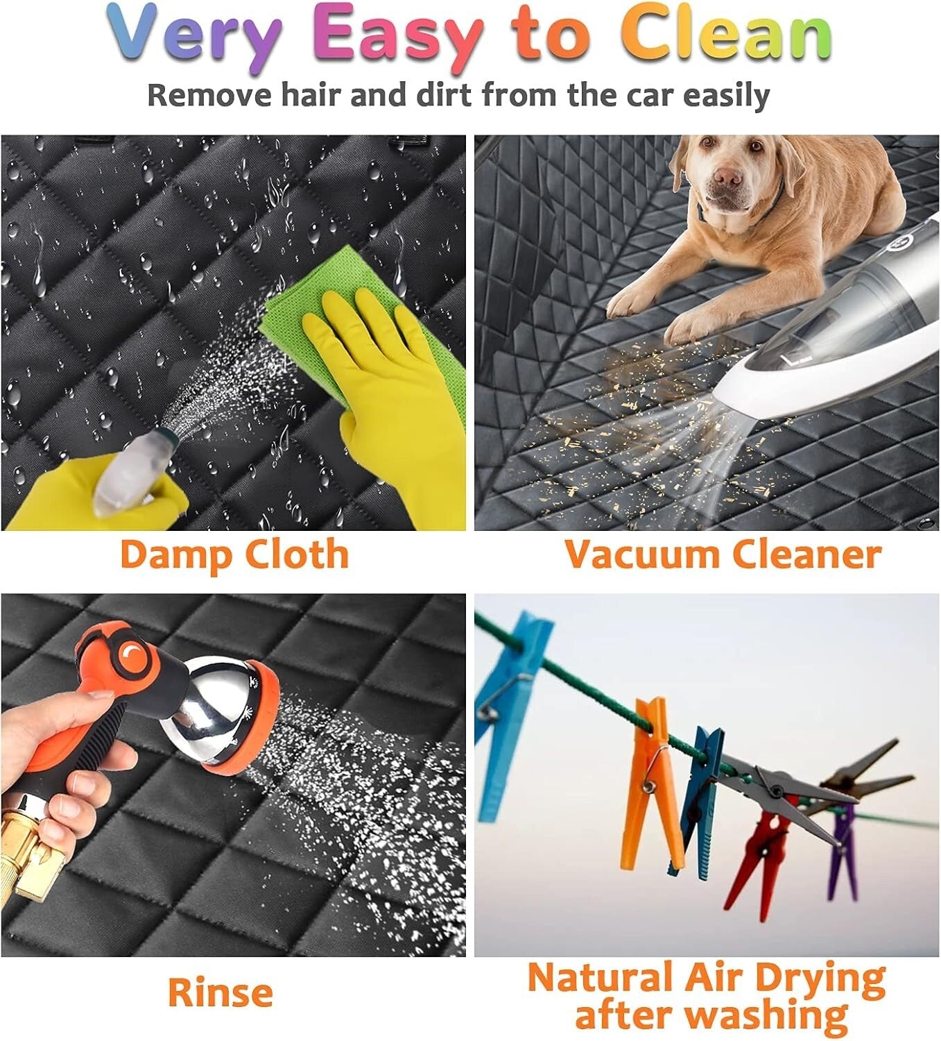 Waterproof Dog Seat Cover Hammock - Heavy Duty, Scratch Proof & Non-Slip