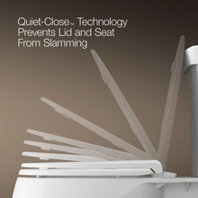 Load image into Gallery viewer, Sleek Black Toilet Seat with ReadyLatch for Effortless Cleaning &amp; Comfort