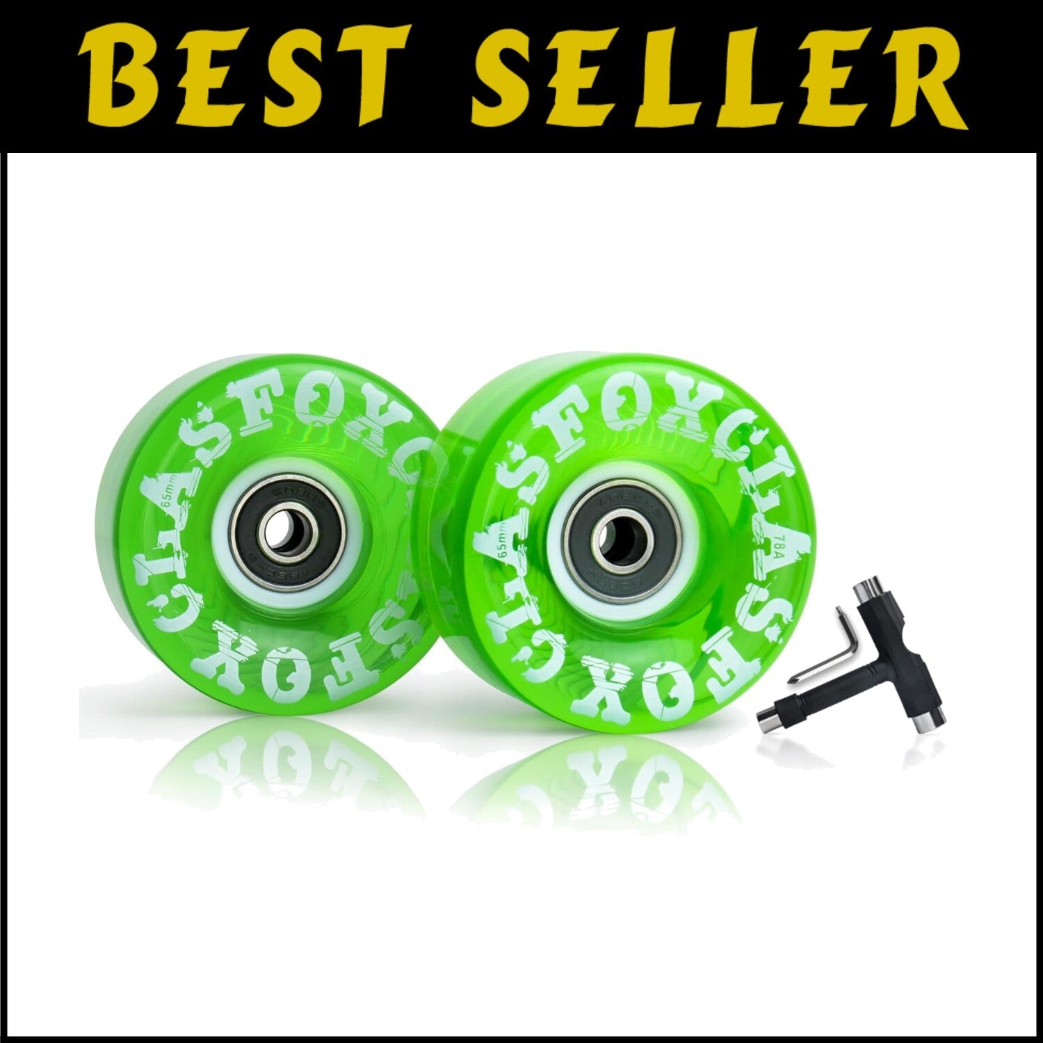 Durable 78A Indoor/Outdoor Roller Skate Wheels with High-Quality ABEC-9 Bearings