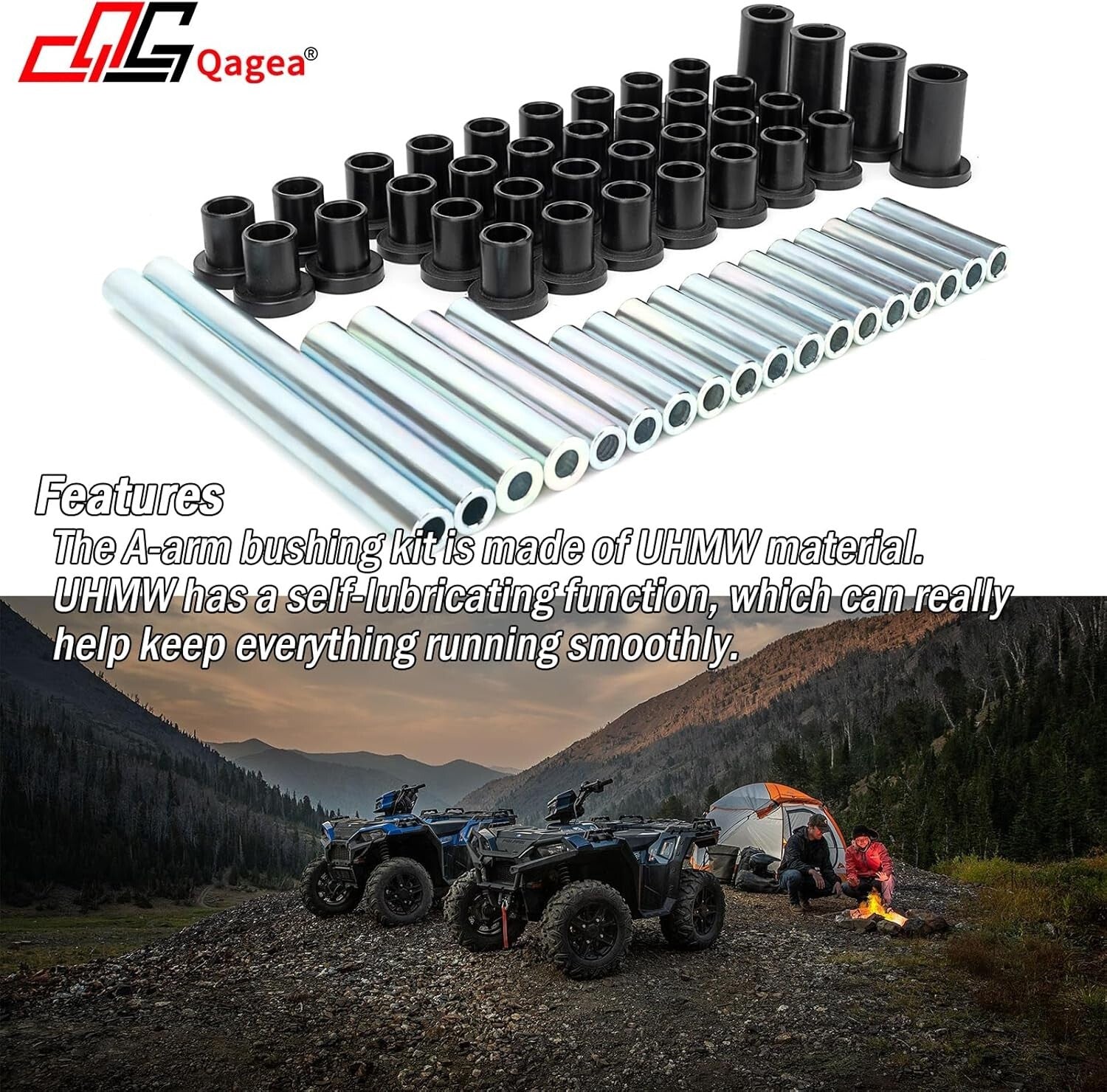 Durable UHMW Control Arms Bushing Replacement Kit for Polaris Sportsman Series