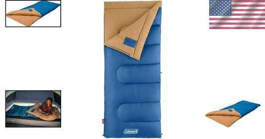 Adult Rectangular Sleeping Bag with No-Snag Zipper – Ideal for Camping Trips