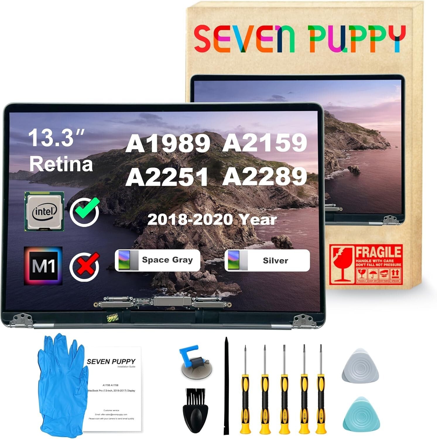 13.3” Retina LCD Display for MacBook Pro A2251 A2289 with Easy Installation Kit