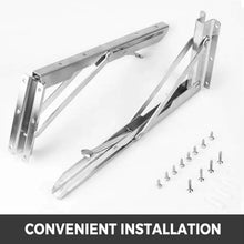 Load image into Gallery viewer, Space-Saving Stainless Steel Serving Shelf – 44 lbs Capacity, Indoor/Outdoor