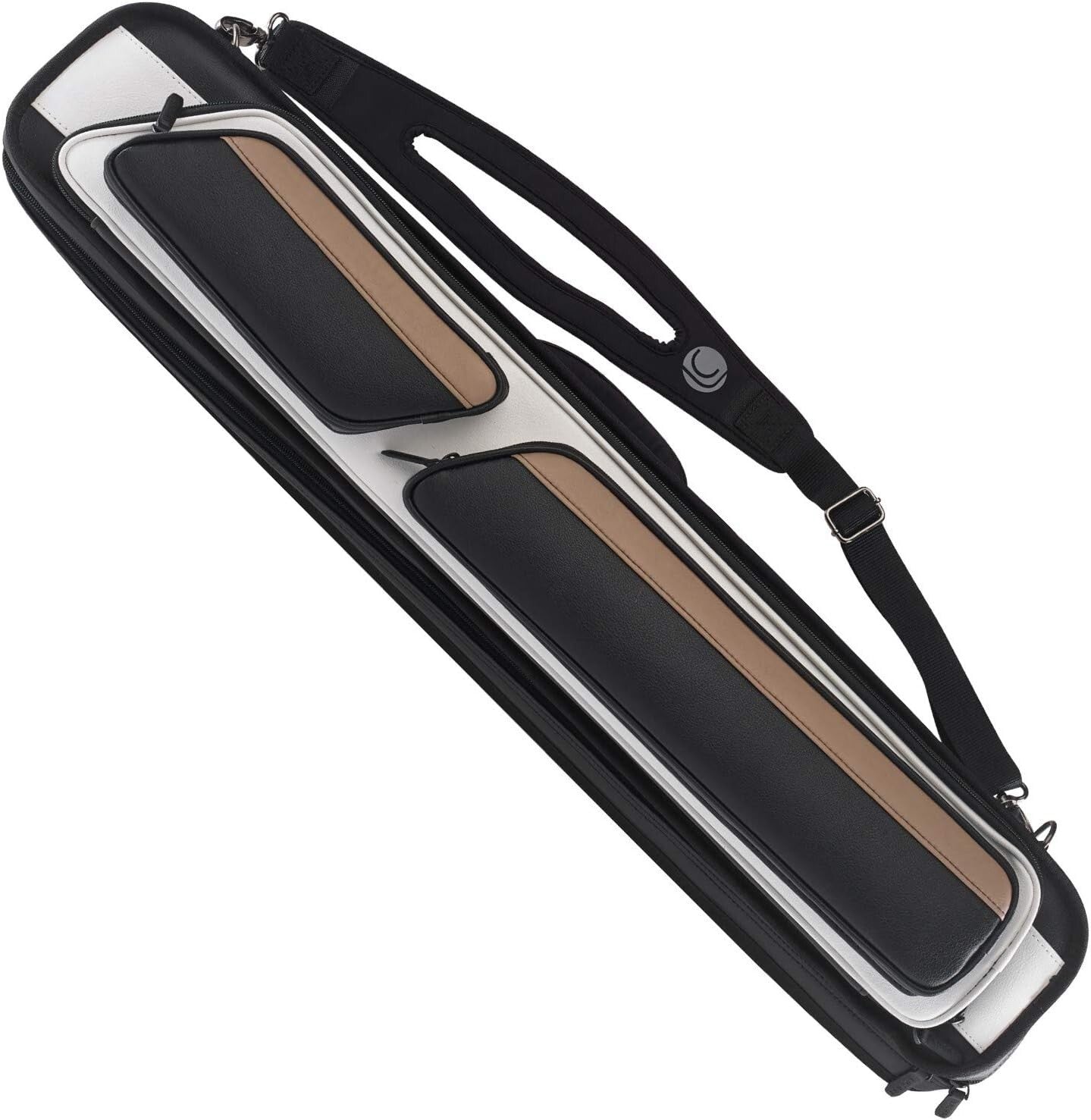 Luxury Soft Cue Case - Holds 4 Butts, 8 Shafts & Jump Cue - Zipper Closure