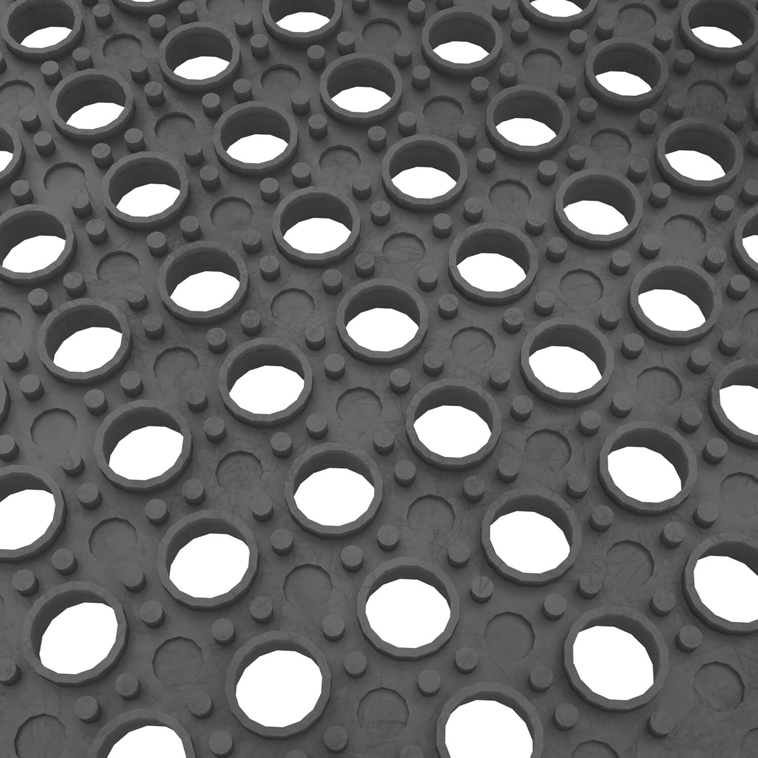 Durable Indoor/Outdoor Rubber Doormat 3'x5' - Low Profile & Fade Resistant