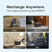 Load image into Gallery viewer, RIVER 2 Power Station - 1 Hour Fast AC Recharge, 600W Light &amp; Portable Option