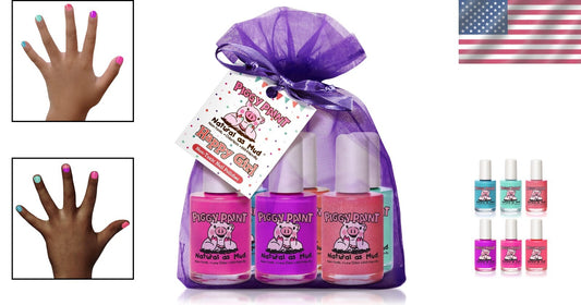 Children's Nail Polish Set: Non-Toxic, Water-Based, Safe & Fun - 6 Colors