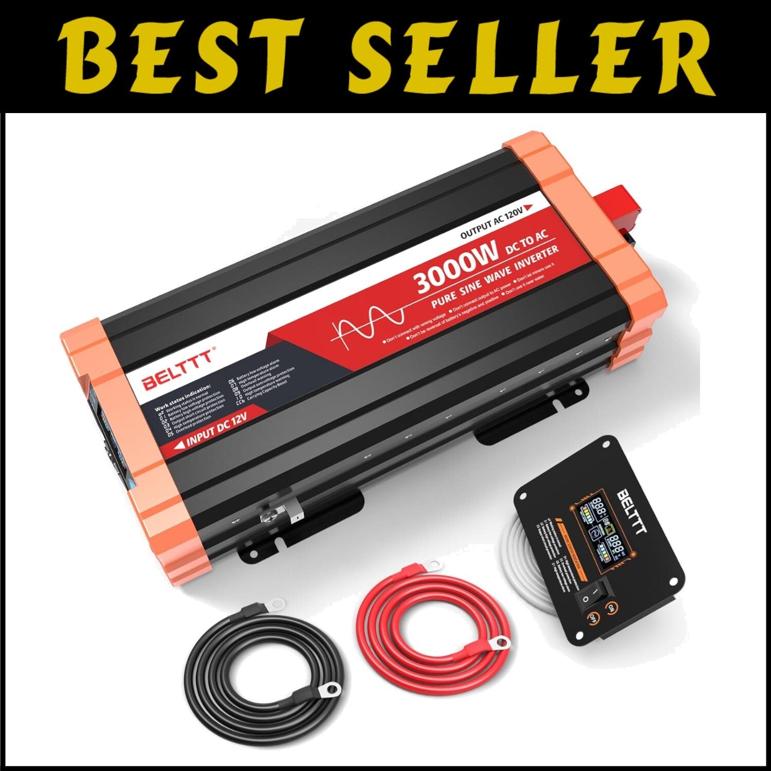 Intelligent 3000W Inverter with Smart LCD and Remote Control for Flexibility