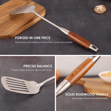 Load image into Gallery viewer, Gifting Delight: Premium 8-Piece Stainless Steel &amp; Wood Utensils Kitchen Set