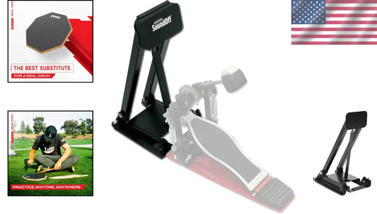 Durable RealFeel Practice Pad for Bass Pedals - Acoustic Substitute for Drummers