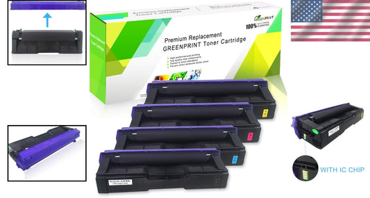 Reliable 2300 Page Yield Toner Cartridges - 4 Color Compatible for RICOH Models