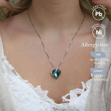 Load image into Gallery viewer, Personalized Infinity Heart Pendant Necklace - December Birthstone Jewelry Gift