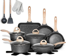 Load image into Gallery viewer, Complete Nonstick Cooking Set - 20 Pcs of Induction and Gas Compatible Cookware