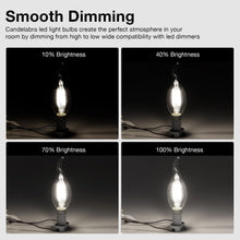 Load image into Gallery viewer, 24 Pack E12 LED Candelabra Light Bulbs - 5.5W Dimmable with Vintage Flame Tip