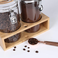 Load image into Gallery viewer, Bamboo Lidded Glass Canisters - Keep Coffee Beans Fresh &amp; Stylishly Organized