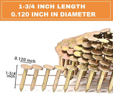 Load image into Gallery viewer, 15° Round Head Coil Roofing Nails (3600 Count) for Durable Construction Projects