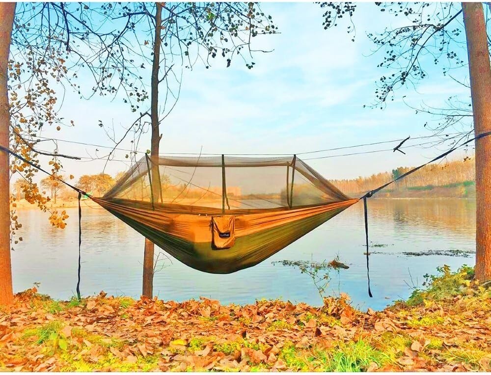 Compact Portable 2-Person Hammock with Setup Tools - Ideal for Outdoor Fun