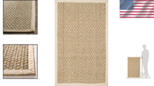 Load image into Gallery viewer, Natural Fiber Accent Rug - 2'6" x 4' Seagrass in Beige Border - Durable Design