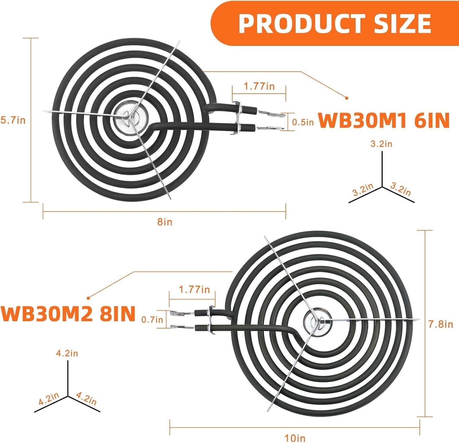 Electric Stove Drip Pans & Burner Replacement Kit – 4 Pieces for Quality Cooking