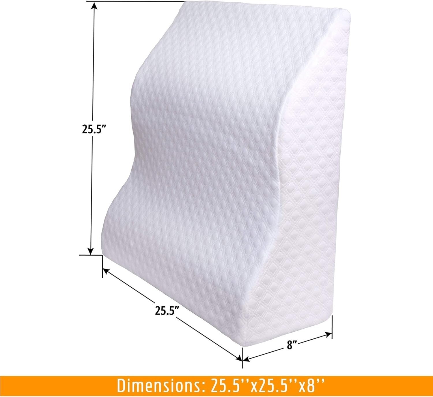 Memory Foam Wedge Pillow with Washable Cover - Perfect for Back & Knee Support